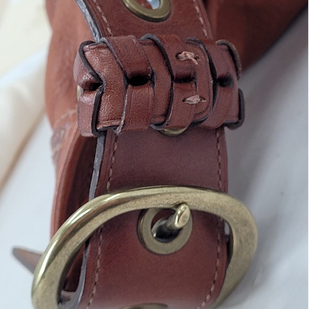 Coach Bleecker Saddle Leather Tattersall Bucket Shoulder Bag 11422 w/Dust Bag - Picture 12 of 15